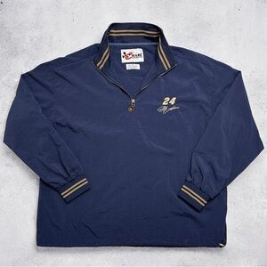 Vintage Jeff Gordon 24 NASCAR Jacket XL Chase Authentics Blue Pullover